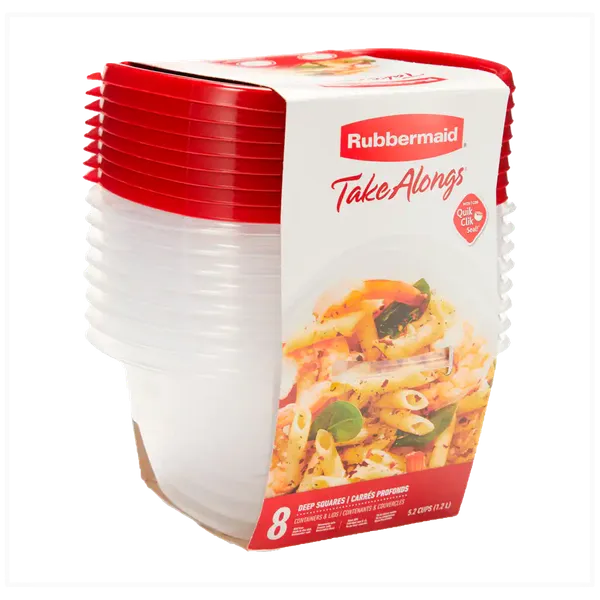 Set de Envases 16 Piezas Cuadradas Takealongs Rubbermaid (1.253 ml)